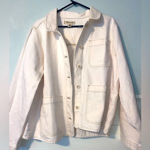 Madewell Cream Denim Jacket Size XXL New
